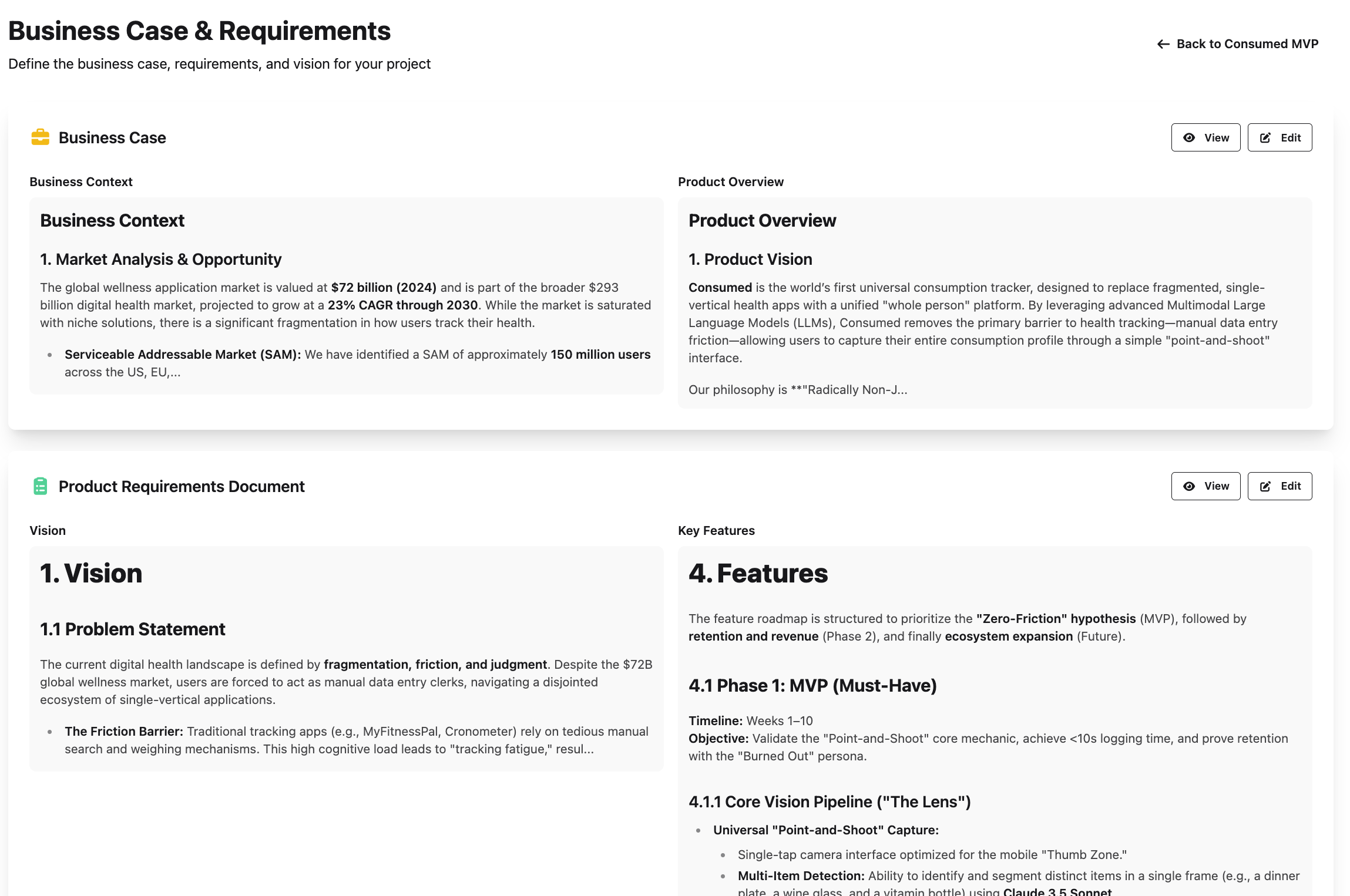 Vision & Strategy phase in AllSpark builder