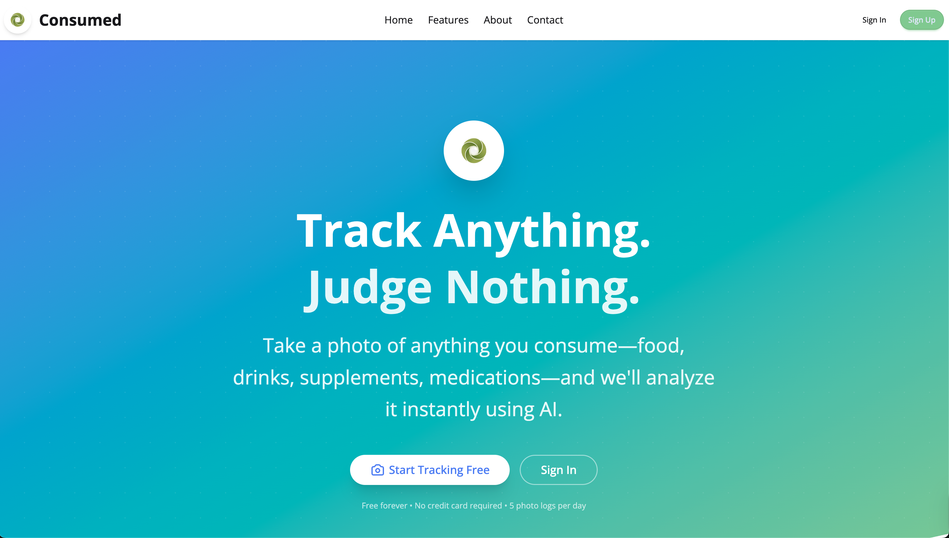 Consumed - AI-Powered Health Tracking