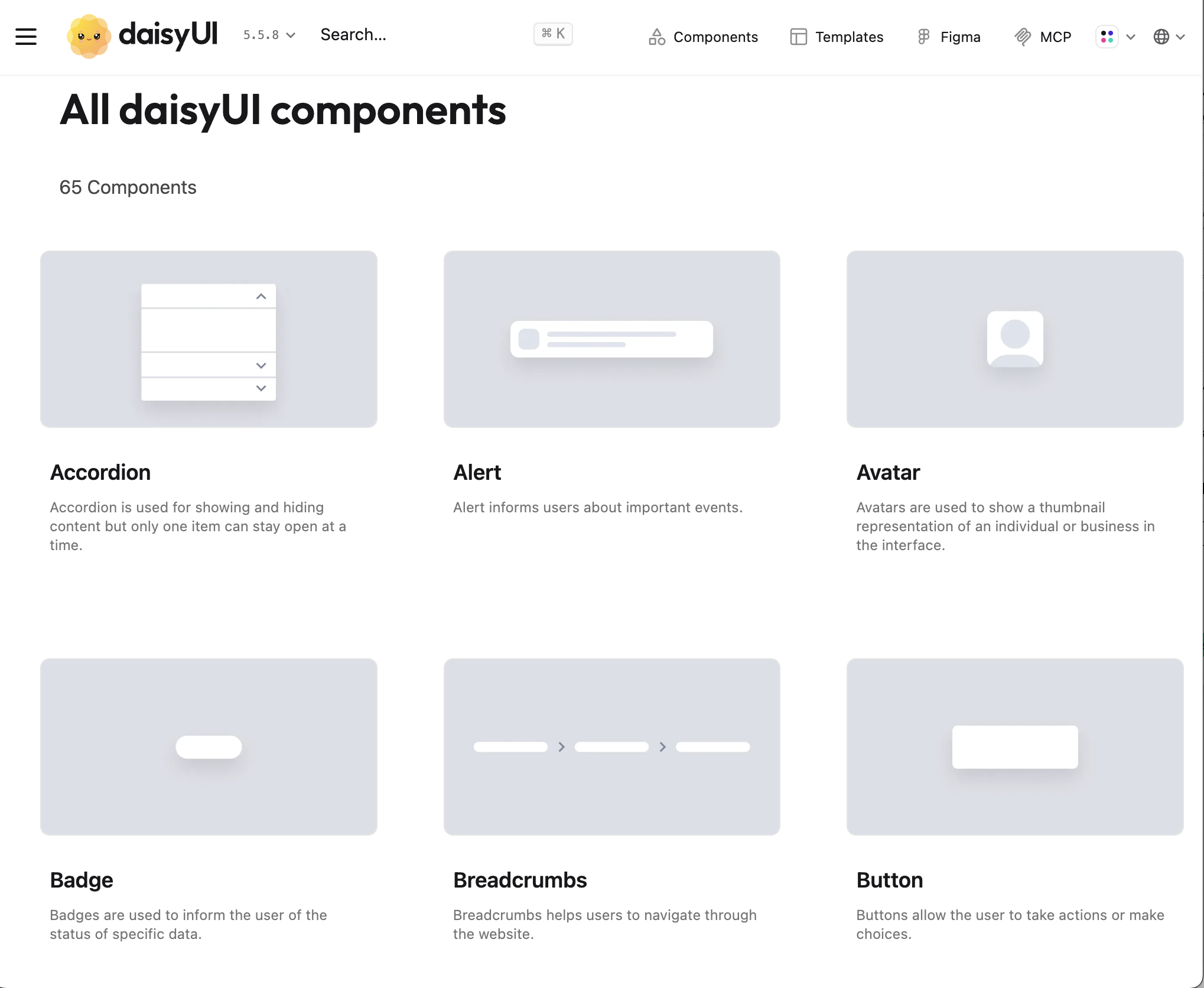 DaisyUI component library