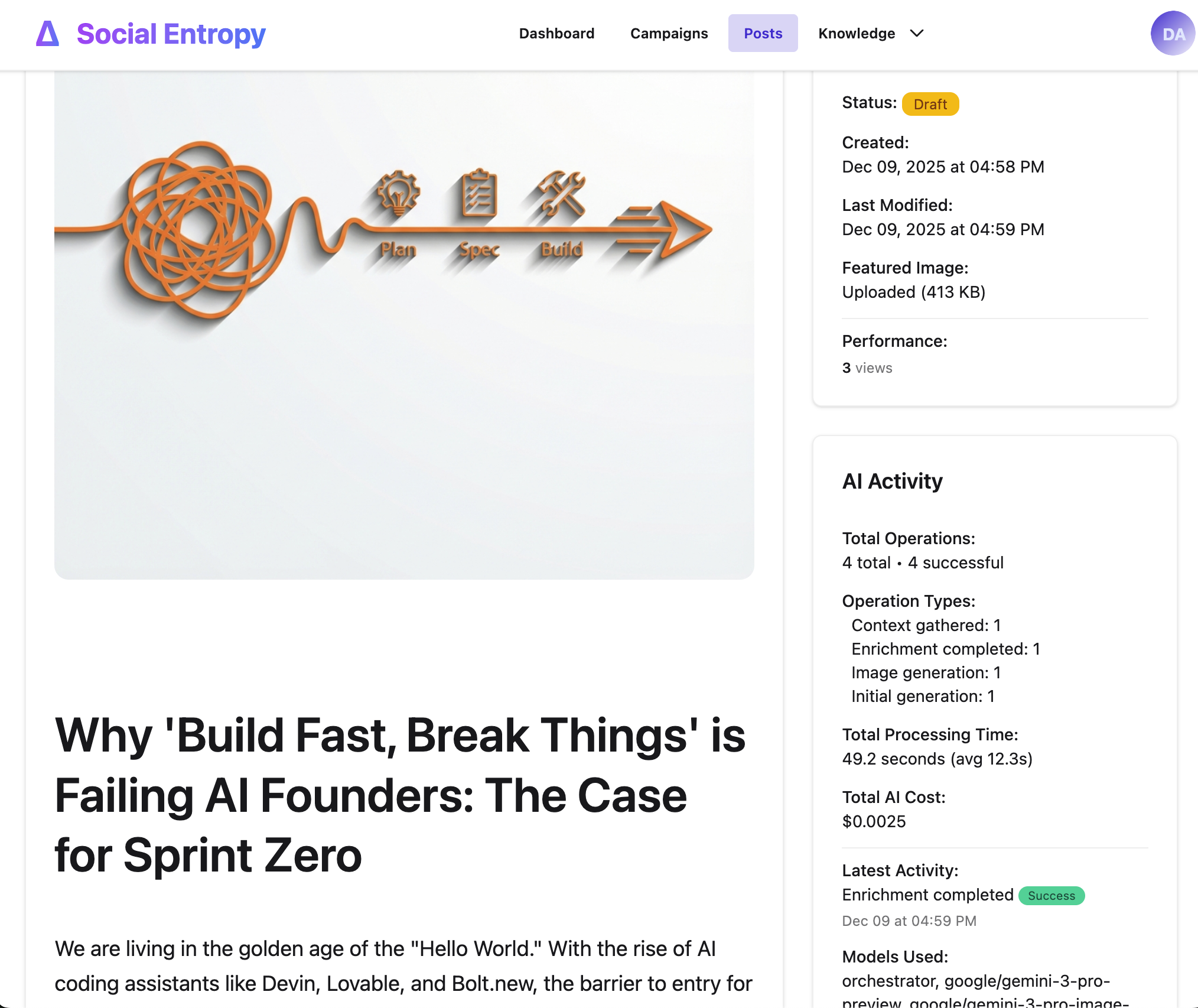 Built-in LLM image and text generation